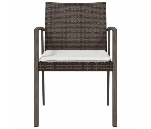 Dārza Krēsli Ar Matračiem, 2 Gb., 56,5X57X83 Cm, Pe Rotangpalma Vidaxl