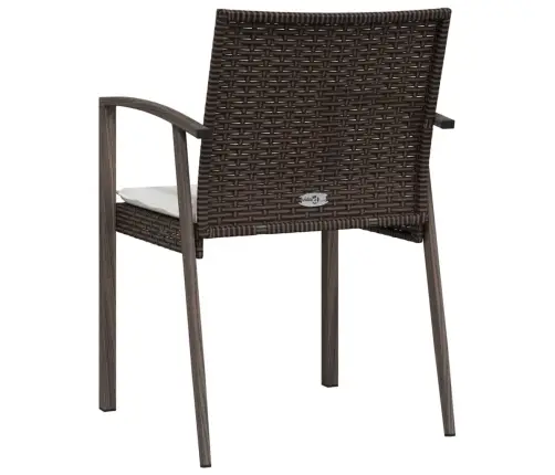 Dārza Krēsli Ar Matračiem, 2 Gb., 56,5X57X83 Cm, Pe Rotangpalma Vidaxl