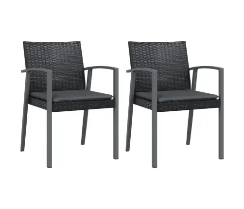 Dārza Krēsli Ar Matračiem, 2 Gb., 56,5X57X83 Cm, Pe Rotangpalma Vidaxl