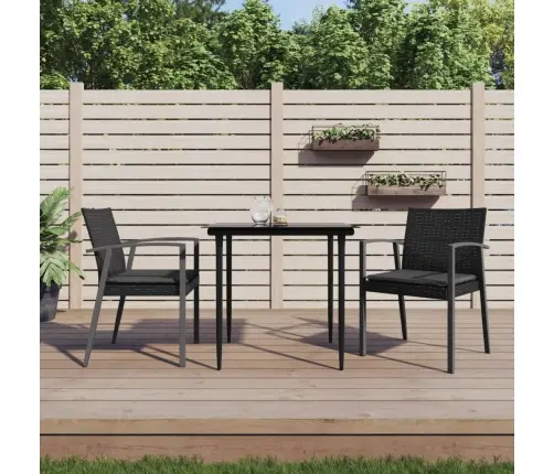 Dārza Krēsli Ar Matračiem, 2 Gb., 56,5X57X83 Cm, Pe Rotangpalma Vidaxl