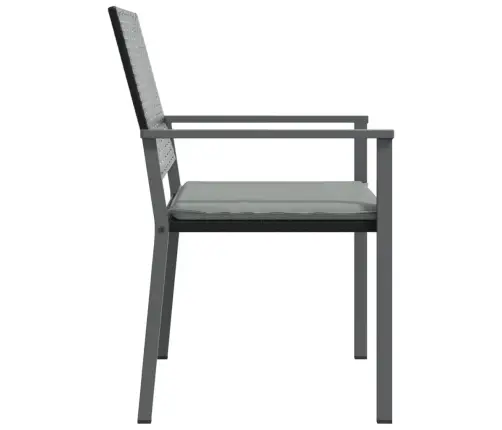 Sodo Kėdės Su Pagalvėmis, 2Vnt., Juodos, 54X62,5X89cm Ratanas Sodo Kėdės Su Pagalvėmis, 2Vnt., Juodos, 54X62,5X89cm Ratanas