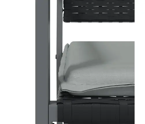 Sodo Kėdės Su Pagalvėmis, 2Vnt., Juodos, 54X62,5X89cm Ratanas Sodo Kėdės Su Pagalvėmis, 2Vnt., Juodos, 54X62,5X89cm Ratanas