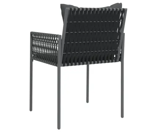 Aiatoolid Patjadega 2 Tk, Must, 54 X 61 X 83 cm Polürotang