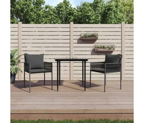 Aiatoolid Patjadega 2 Tk, Must, 54 X 61 X 83 cm Polürotang