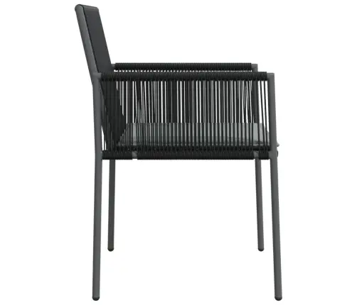 Kėdės Su Pagalvėmis, 2Vnt., Juodos, 54X60,5X83,5cm Ratanas