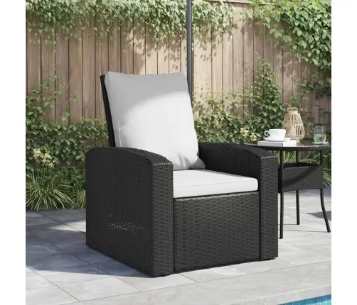 Dārza Krēsls Ar Matračiem, Melna Pe Rotangpalma Vidaxl