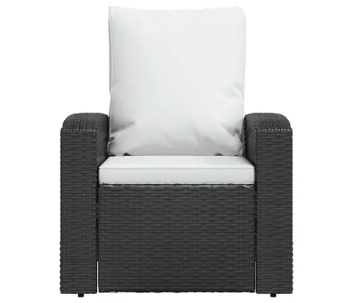 Dārza Krēsls Ar Matračiem, Melna Pe Rotangpalma Vidaxl