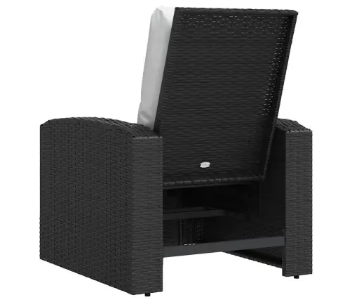Dārza Krēsls Ar Matračiem, Melna Pe Rotangpalma Vidaxl