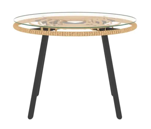 3-Daļīgs Dārza Atpūtas Mēbeļu Komplekts Ar Matračiem, Bēšs Pe Vidaxl