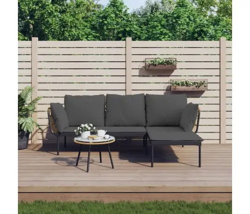 3-Daļīgs Dārza Atpūtas Mēbeļu Komplekts, Pelēka Pe Rotangpalma Vidaxl 3-Daļīgs Dārza Atpūtas Mēbeļu Komplekts, Pelēka Pe Rotangpalma Vidaxl