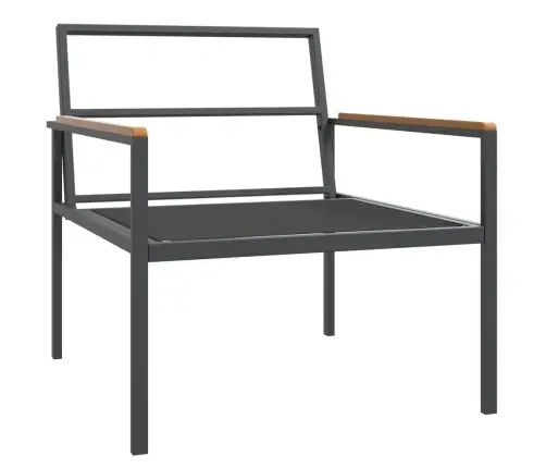 3-Daļīgs Dārza Atpūtas Mēbeļu Komplekts Ar Matračiem, Tērauds Vidaxl