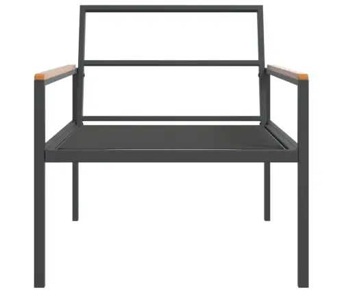 3-Daļīgs Dārza Atpūtas Mēbeļu Komplekts Ar Matračiem, Tērauds Vidaxl