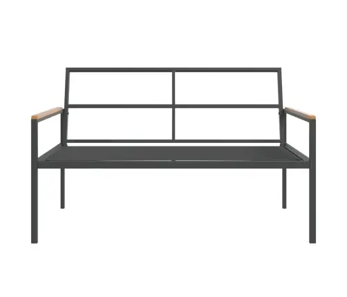 3-Daļīgs Dārza Atpūtas Mēbeļu Komplekts Ar Matračiem, Tērauds Vidaxl