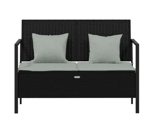 Divvietīgs Dārza Sols Ar Matračiem, Melna Pe Rotangpalma Vidaxl Divvietīgs Dārza Sols Ar Matračiem, Melna Pe Rotangpalma Vidaxl