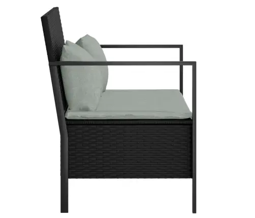 Divvietīgs Dārza Sols Ar Matračiem, Melna Pe Rotangpalma Vidaxl Divvietīgs Dārza Sols Ar Matračiem, Melna Pe Rotangpalma Vidaxl