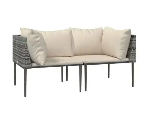 3-Daļīgs Dārza Atpūtas Mēbeļu Komplekts, Pelēka Pe Rotangpalma Vidaxl