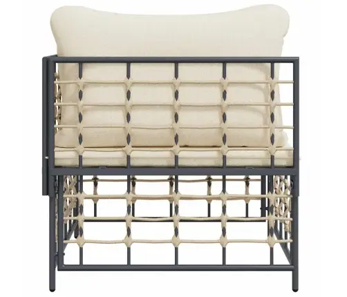 Dārza Stūra Dīvāns Ar Spilveniem, Bēša Pe Rotangpalma Vidaxl