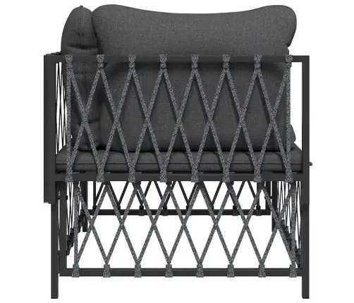 Dārza Stūra Dīvāns Ar Pelēkiem Matračiem, Austs Audums Vidaxl