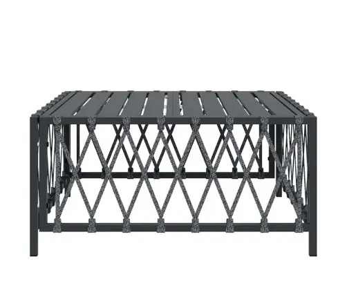 Dārza Galds, 70X70X34 Cm, Austs Audums, Pelēks Vidaxl