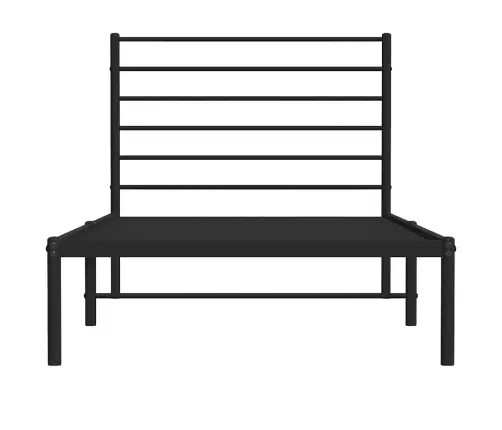 Metalinis Lovos Rėmas Su Galvūgaliu, Juodos Spalvos, 100X200Cm