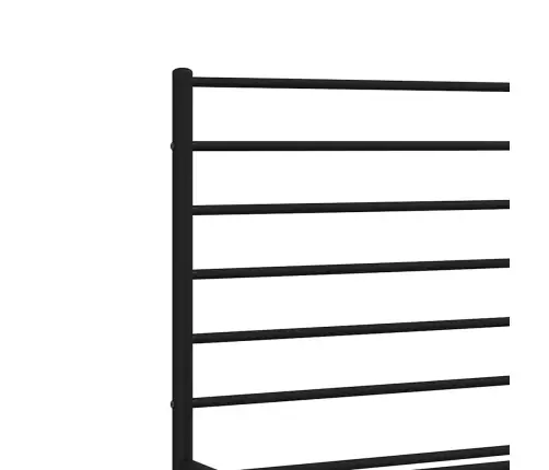 Gultas Rāmis Ar Galvgali, Melns Metāls, 183X213 Cm Vidaxl