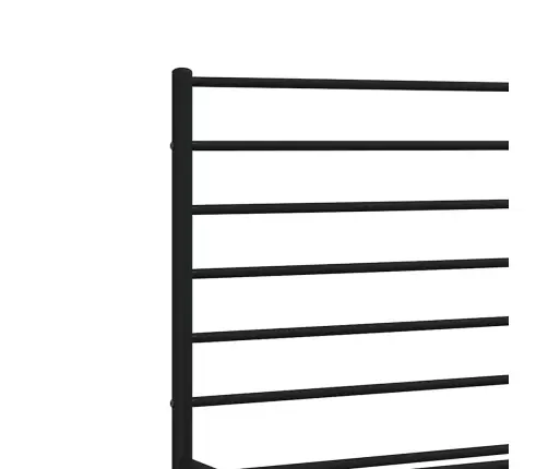 Gultas Rāmis Ar Galvgali, Melns Metāls, 193X203 Cm Vidaxl