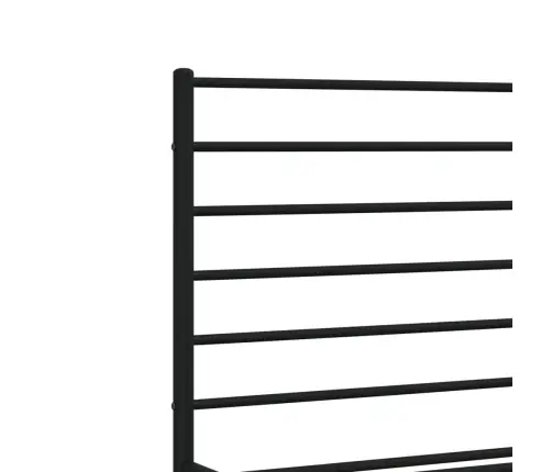 Gultas Rāmis Ar Galvgali, Melns Metāls, 200X200 Cm Vidaxl