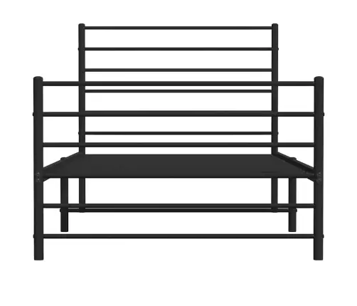 Lovos Rėmas Su Galvūgaliu/Kojūgaliu, Juodas, 100X200cm Metalas