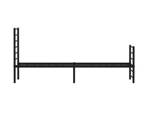 Gultas Rāmis Ar Galvgali Un Kājgali, Melns Metāls, 107X203 Cm Vidaxl