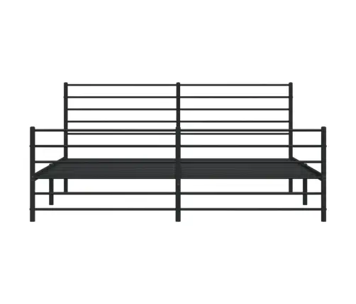 Metallist Voodiraam Jalutsiga, Ilma Madratsita, Must 180X200 Cm