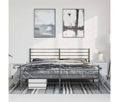 Lovos Rėmas Su Galvūgaliu/Kojūgaliu, Juodas, 193X203cm Metalas