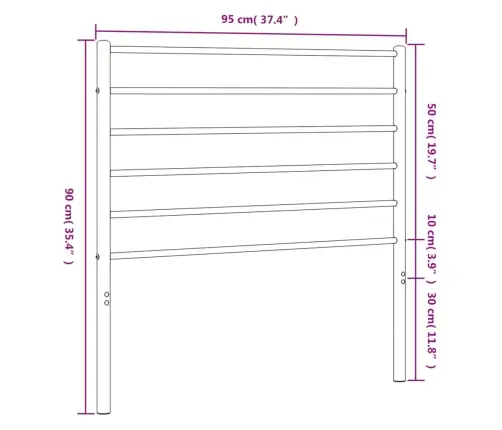 Rezerves Galvgalis, Metāls, Melns, 90 Cm Vidaxl
