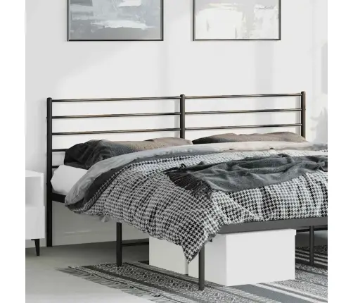 Gultas Galvgalis, Metāls, Melns, 180 Cm Vidaxl