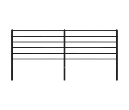 Gultas Galvgalis, Metāls, Melns, 200 Cm Vidaxl