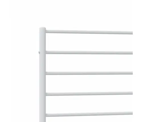 Gultas Rāmis Bez Matrača, Ar Galvgali, Balts Metāls, 75X190 Cm Vidaxl