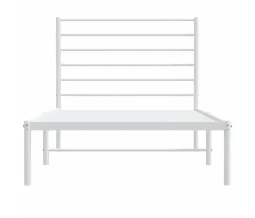 Gultas Rāmis Ar Galvgali, Balts Metāls, 80X200 Cm Vidaxl
