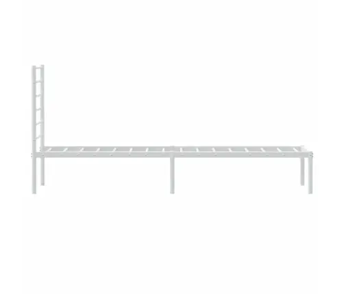 Metallist Voodiraam Peatsiga, Valge, 90 X 200 Cm