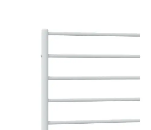 Metallist Voodiraam Peatsiga, Valge, 90 X 200 Cm