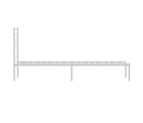 Gultas Rāmis Ar Galvgali, Balts Metāls, 100X200 Cm Vidaxl