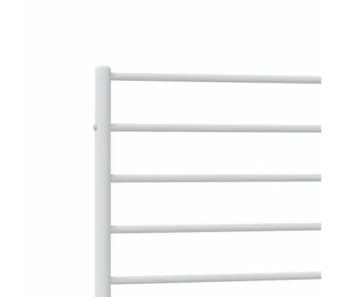 Gultas Rāmis Ar Galvgali, Balts Metāls, 100X200 Cm Vidaxl