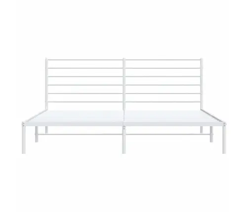 Gultas Rāmis Ar Galvgali, Balts Metāls, 180X200 Cm Vidaxl