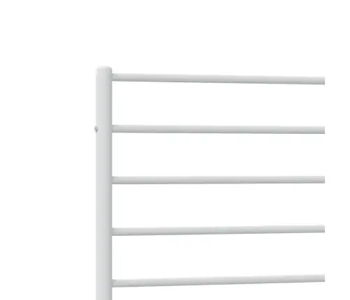 Metallist Voodiraam Peatsi Ja Jalutsiga, Valge, 90 X 200 Cm