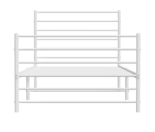 Lovos Rėmas Su Galvūgaliu/Kojūgaliu, Baltas, 100X190cm Metalas