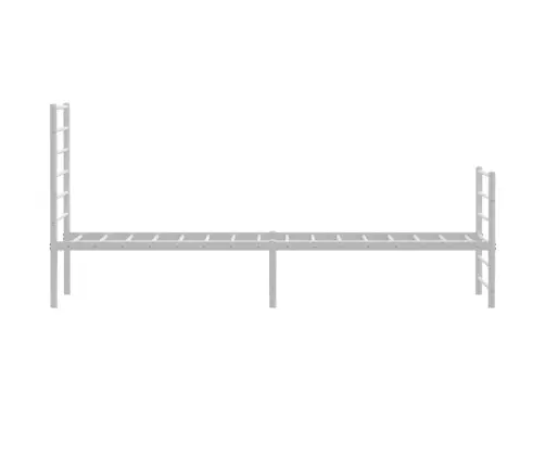 Metallist Voodiraam Peatsi Ja Jalutsiga, Valge, 100X200 Cm