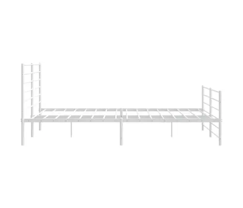 Gultas Rāmis Ar Galvgali Un Kājgali, Balts Metāls, 183X213 Cm Vidaxl