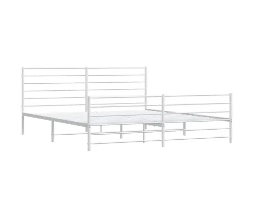 Lovos Rėmas Su Galvūgaliu/Kojūgaliu, Baltas, 193X203cm Metalas