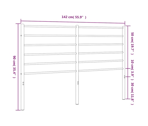 Metallist Voodipeats, Valge, 135 Cm