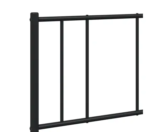 Gultas Rāmis Ar Galvgali, Melns Metāls, 120X190 Cm Vidaxl