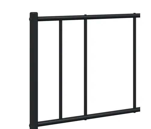 Gultas Rāmis Ar Galvgali, Melns Metāls, 140X200 Cm Vidaxl