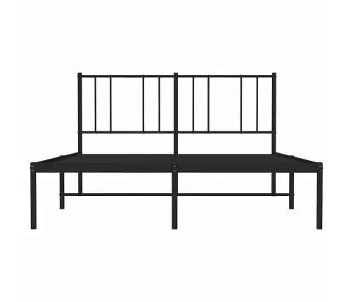 Metallist Voodiraam Peatsiga, Must, 150X200 Cm